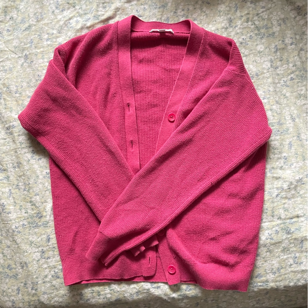 Uniqlo Long Sleeve Women Pink Cardigan Size S